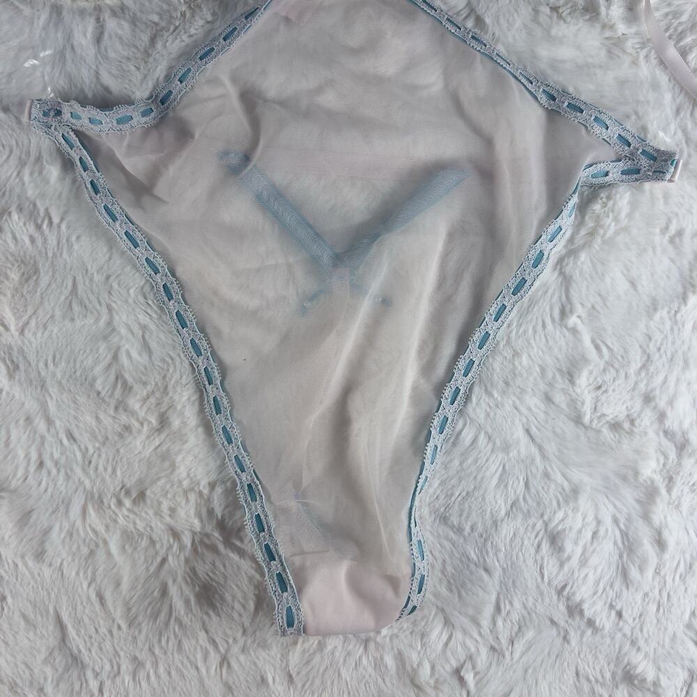 Victoria’s Secret Very Sexy Cherry Blossom Embroidered Mesh Teddy Pink Sz.M NWT - Picture 7 of 7